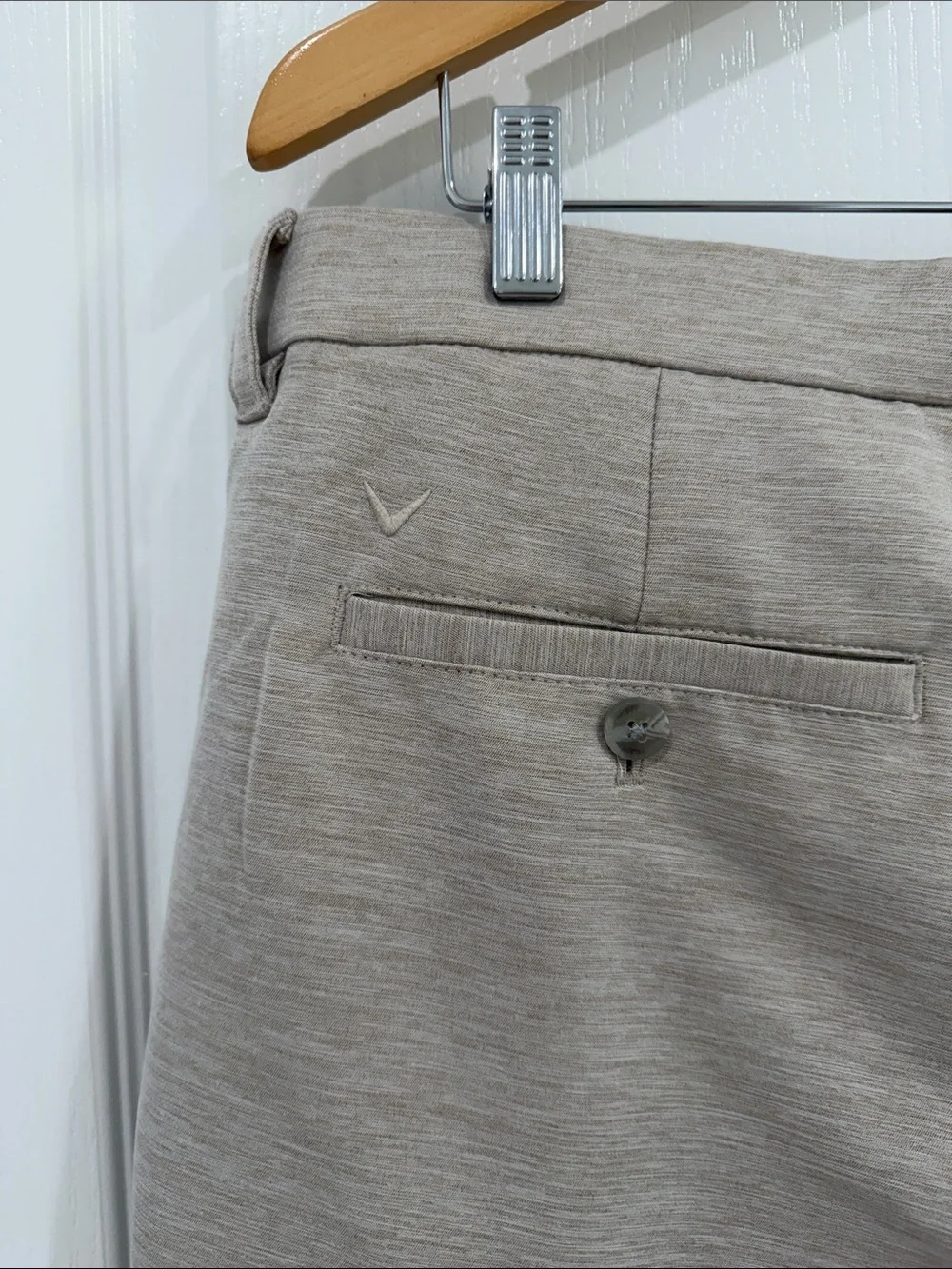 CALLAWAY  Men's Light Taupe golf Flat-Front Shorts performance wear 36”
